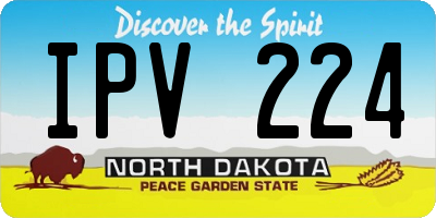 ND license plate IPV224