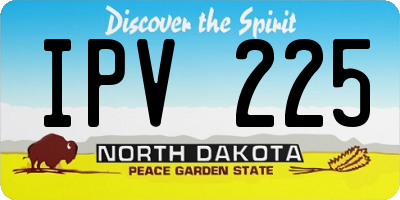 ND license plate IPV225