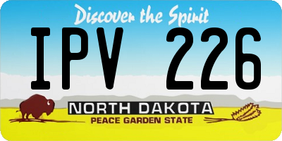 ND license plate IPV226