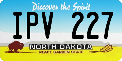 ND license plate IPV227