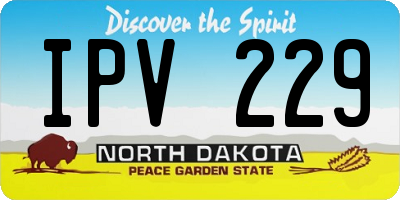 ND license plate IPV229