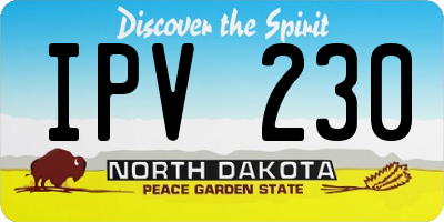 ND license plate IPV230