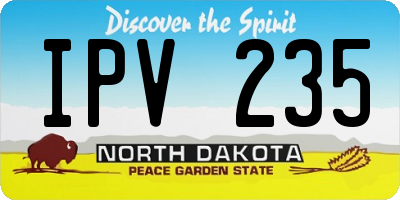 ND license plate IPV235