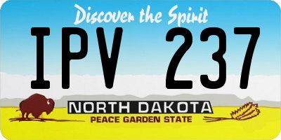 ND license plate IPV237