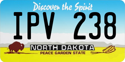 ND license plate IPV238