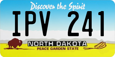 ND license plate IPV241