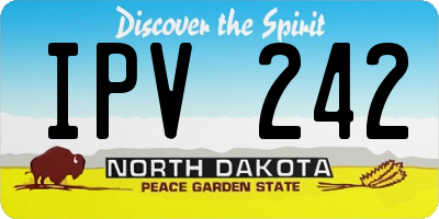 ND license plate IPV242