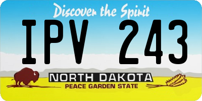 ND license plate IPV243