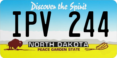 ND license plate IPV244