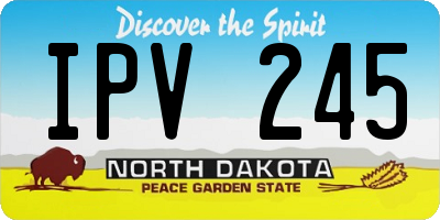 ND license plate IPV245