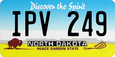 ND license plate IPV249