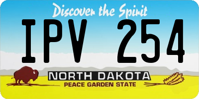 ND license plate IPV254