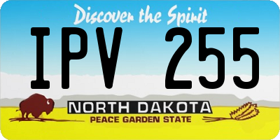 ND license plate IPV255