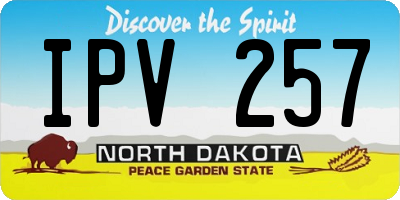 ND license plate IPV257