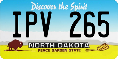 ND license plate IPV265