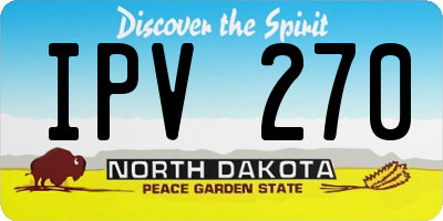ND license plate IPV270