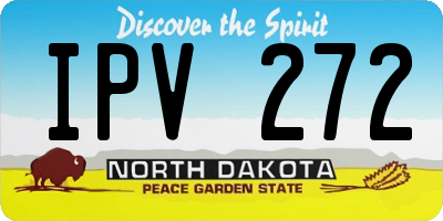 ND license plate IPV272