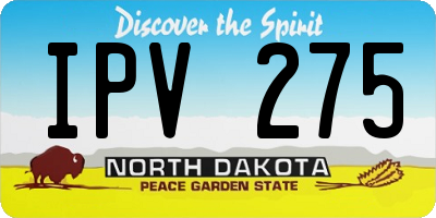 ND license plate IPV275