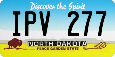 ND license plate IPV277