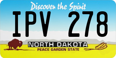 ND license plate IPV278
