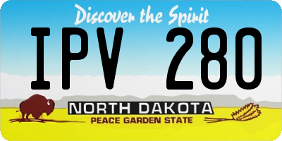 ND license plate IPV280