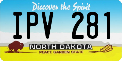 ND license plate IPV281