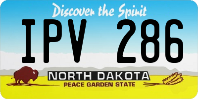 ND license plate IPV286