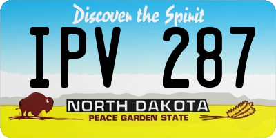 ND license plate IPV287