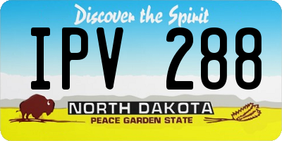 ND license plate IPV288