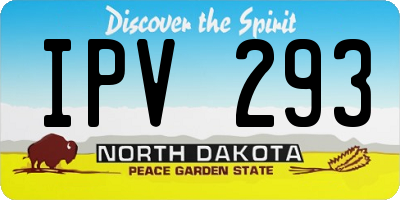 ND license plate IPV293