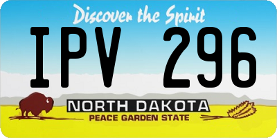 ND license plate IPV296
