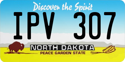ND license plate IPV307