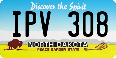 ND license plate IPV308