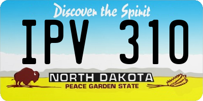 ND license plate IPV310