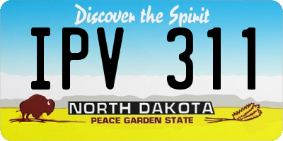 ND license plate IPV311