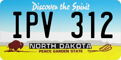 ND license plate IPV312