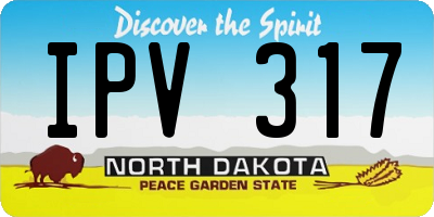 ND license plate IPV317