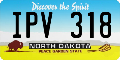 ND license plate IPV318