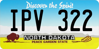 ND license plate IPV322