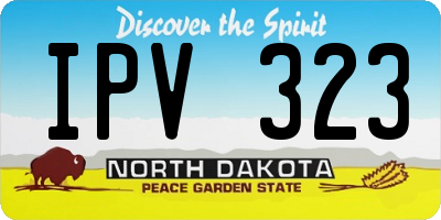 ND license plate IPV323