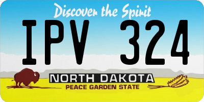 ND license plate IPV324