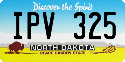 ND license plate IPV325