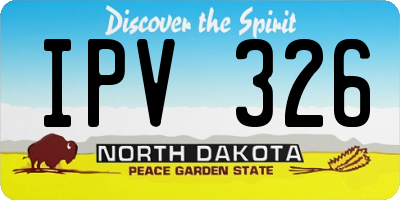 ND license plate IPV326
