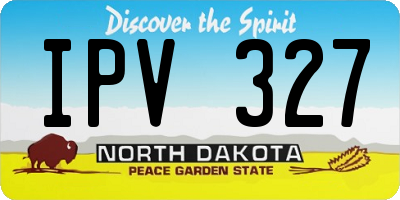 ND license plate IPV327