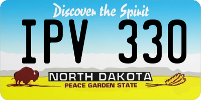 ND license plate IPV330