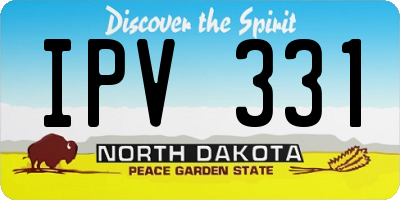 ND license plate IPV331