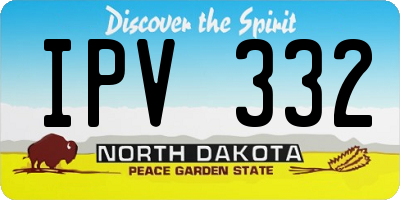 ND license plate IPV332