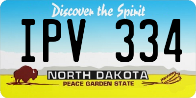 ND license plate IPV334