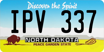 ND license plate IPV337