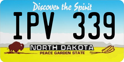 ND license plate IPV339